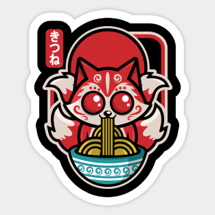 Kute Kitsune Sticker